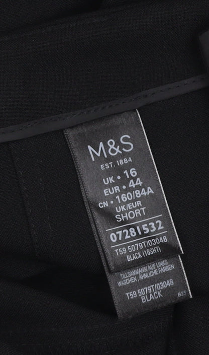 Womens UK Size 16 Marks and Spencer   Black Trousers