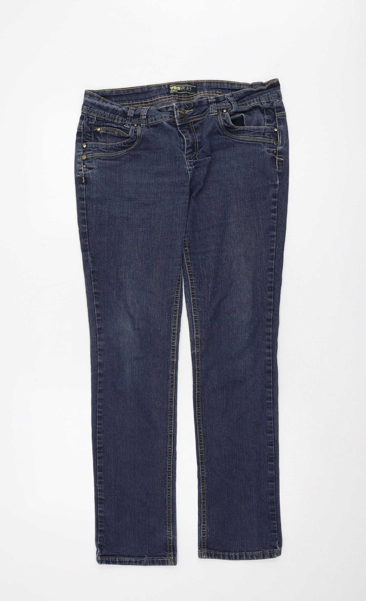 Womens UK Size 14 Yes Yes  Straight Blue Jeans