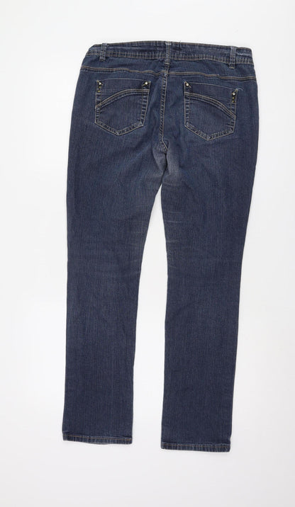Womens UK Size 14 Yes Yes  Straight Blue Jeans