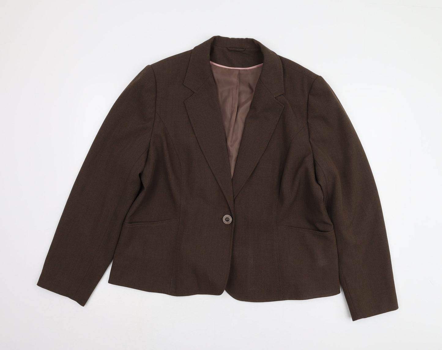 Dorothy Perkins Women’s Brown Blazer, Size 20, Classic Fit