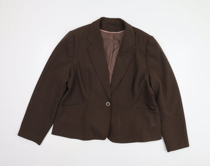 Dorothy Perkins Women’s Brown Blazer, Size 20, Classic Fit