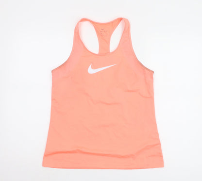 Womens UK Size M Nike Orange Basic Tank