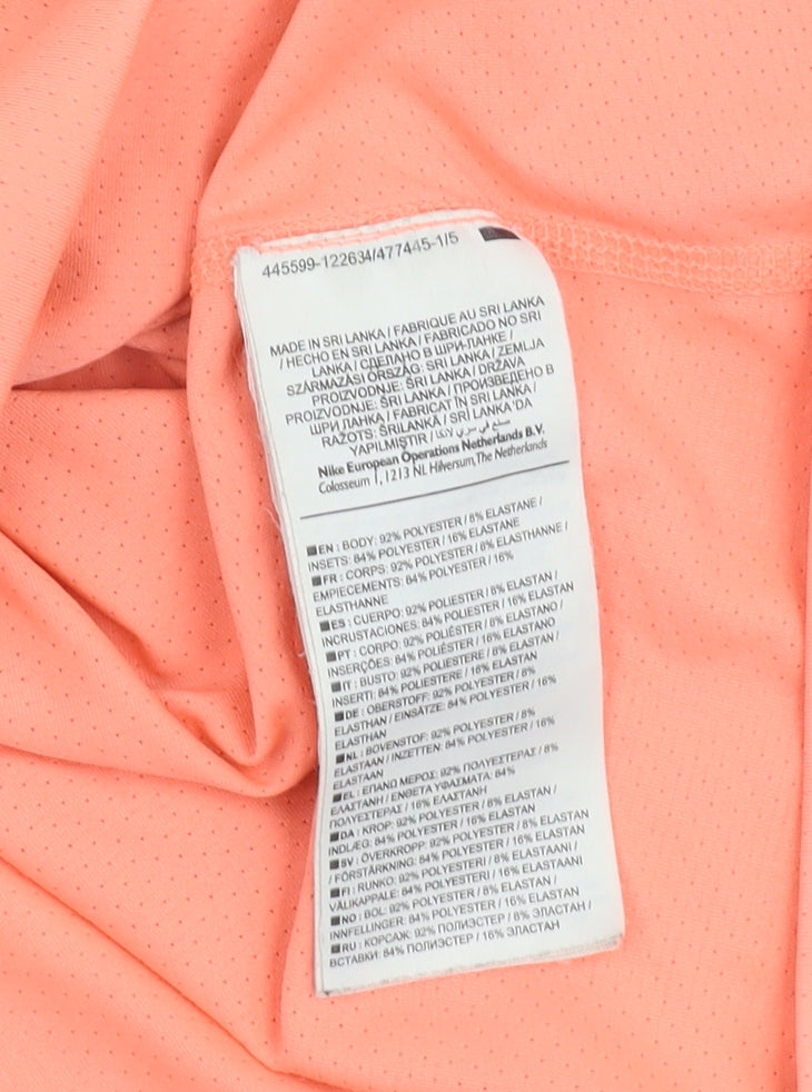 Womens UK Size M Nike Orange Basic Tank