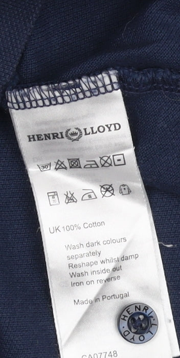 Henri Lloyd Men's Blue Polo Shirt S Classic Fit