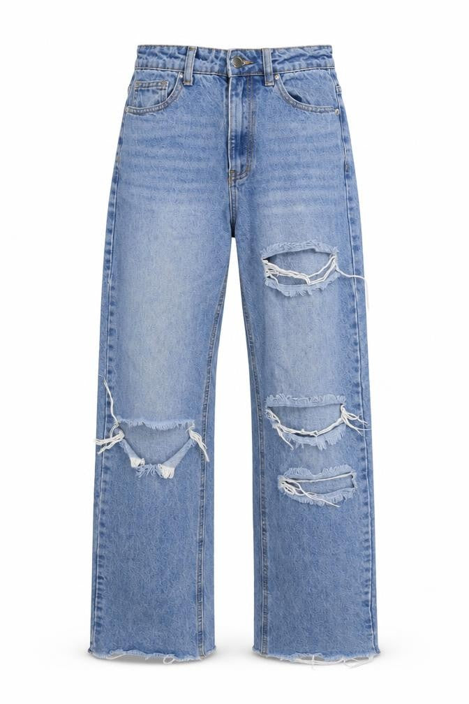 Womens UK Size 8 PRETTYLITTLETHING Regular Fit Straight Blue Jeans