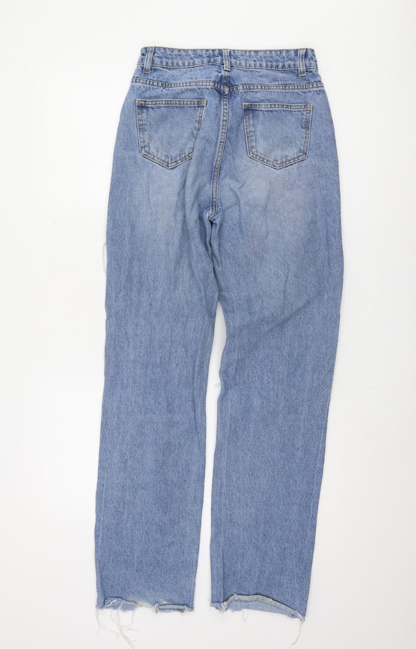 Womens UK Size 8 PRETTYLITTLETHING Regular Fit Straight Blue Jeans