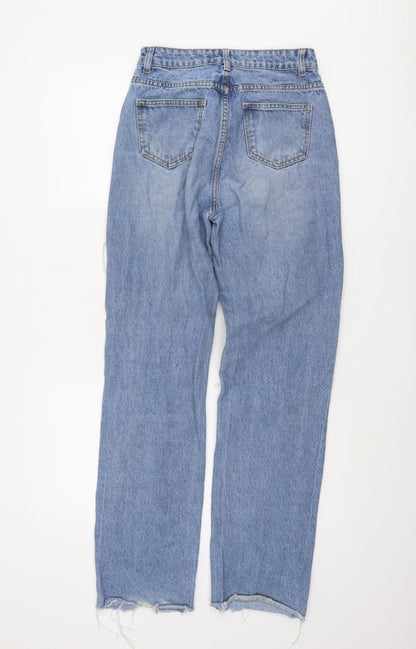 Womens UK Size 8 PRETTYLITTLETHING Regular Fit Straight Blue Jeans