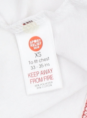 Sport Relief Men's XS White Graphic T-Shirt