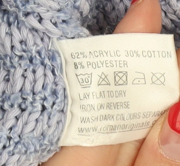 Womens UK Size M Roman Originals Blue Cardigan Jumper