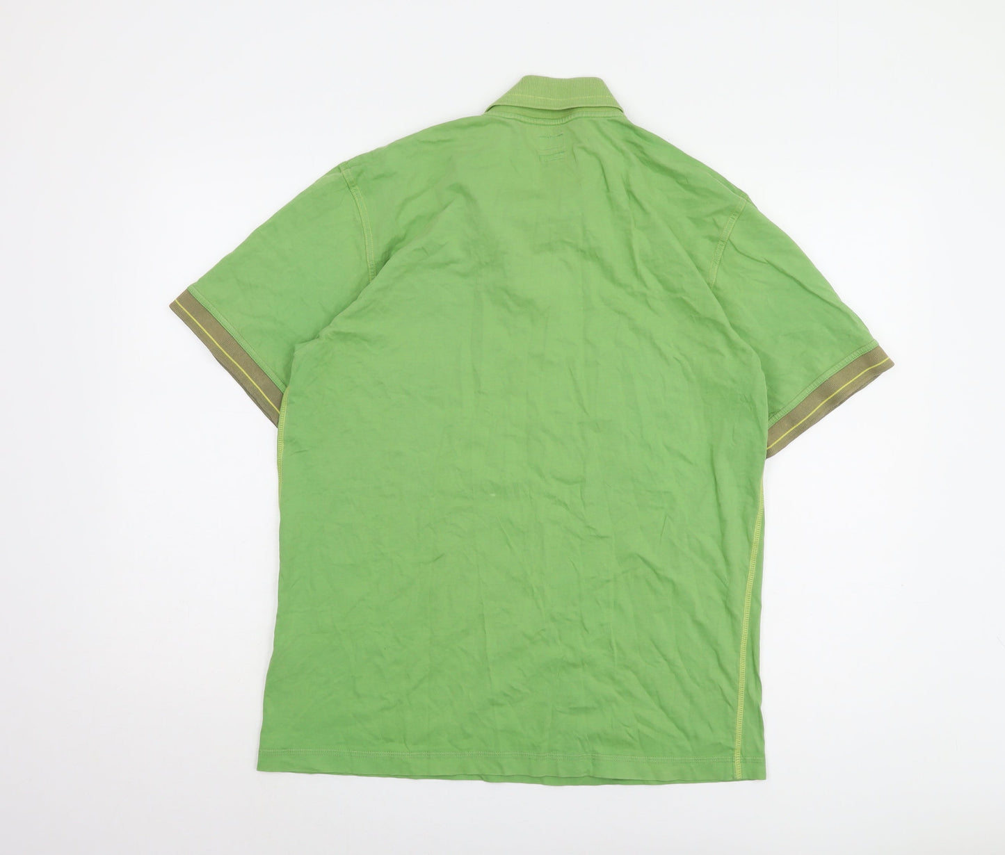 Firetrap Men's Green Polo Shirt, Short Sleeve, Collared