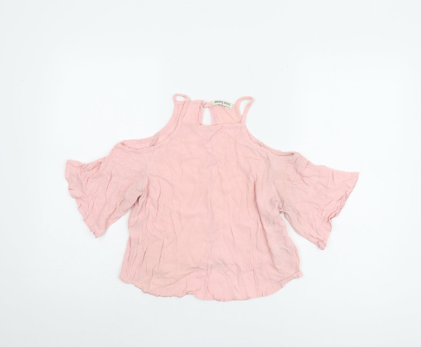 Womens UK Size S Brave Soul Pink Basic Blouse