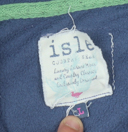 Womens UK Size L Isle Blue Basic Jacket