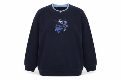 Northern Reflections Women's Blue Embroidered Sweatshirt XXL