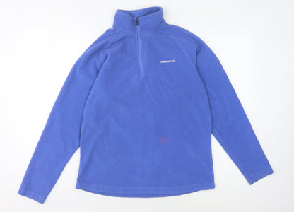 Craghoppers Women's Blue 1/4 Zip Fleece Sweatshirt Size 12