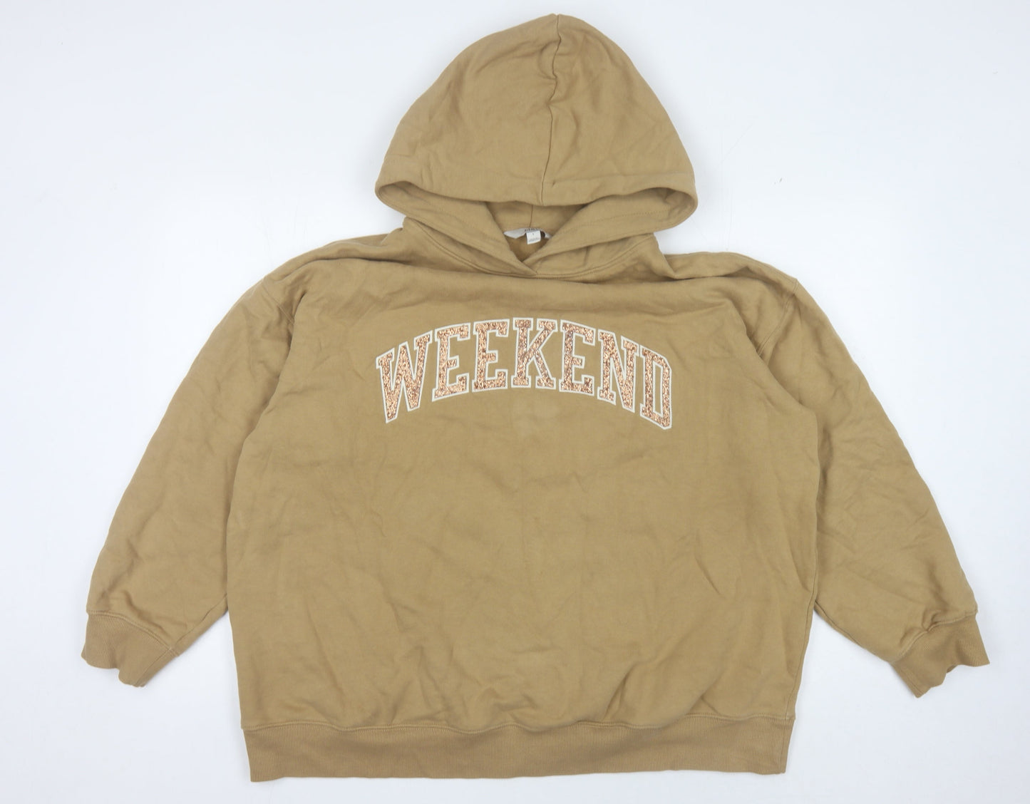 Womens UK Size L Marks and Spencer Brown Pullover Hoodie