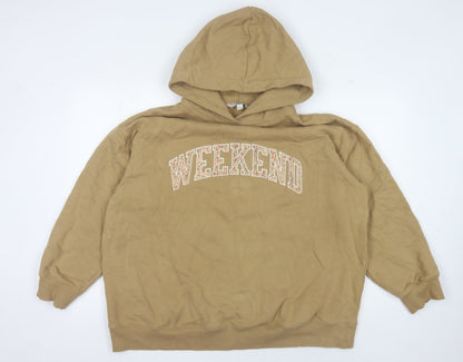 Womens UK Size L Marks and Spencer Brown Pullover Hoodie
