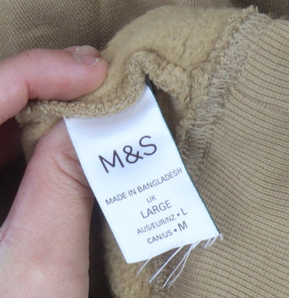 Womens UK Size L Marks and Spencer Brown Pullover Hoodie