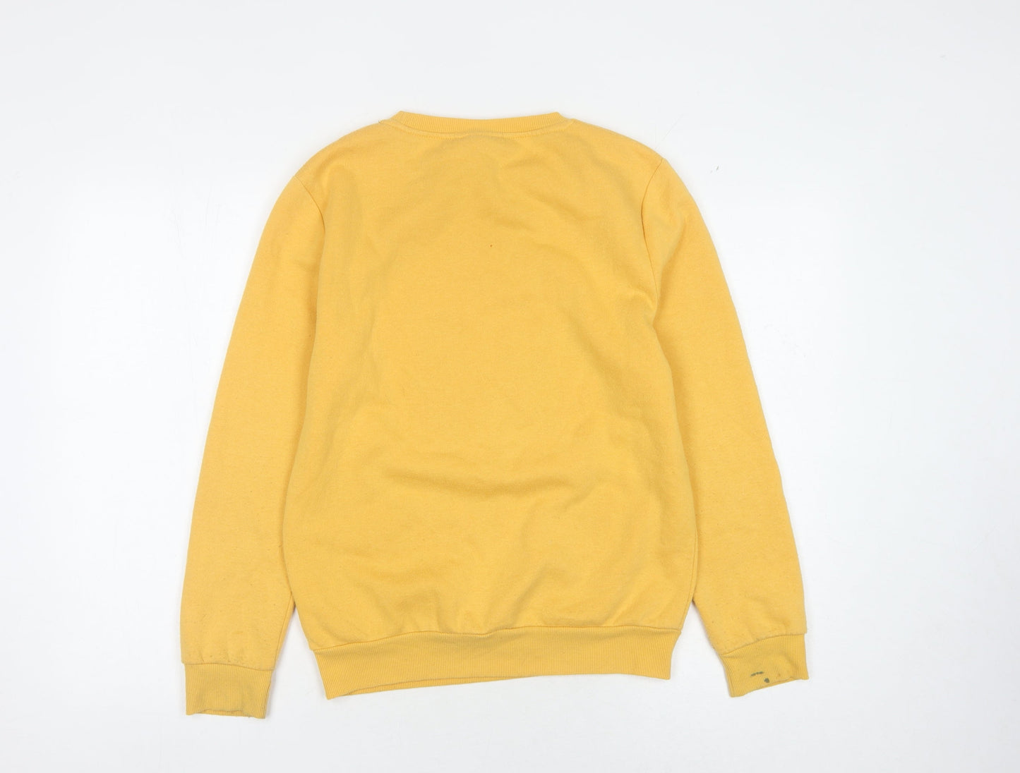 Unisex Adults UK Size 2XS Disney Yellow Pullover Sweatshirt
