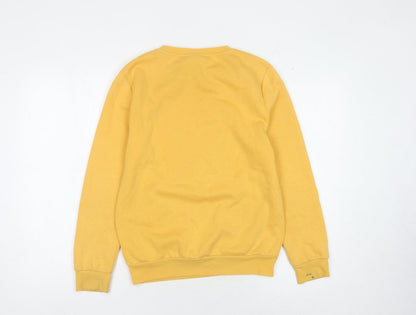 Unisex Adults UK Size 2XS Disney Yellow Pullover Sweatshirt