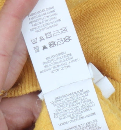 Unisex Adults UK Size 2XS Disney Yellow Pullover Sweatshirt