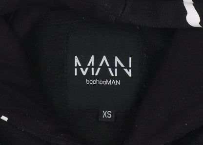 Mens UK Size XS boohooMAN Black Pullover Hoodie
