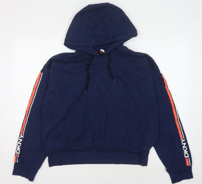 DKNY Women's Blue 2XL Hoodie, Relaxed Fit
