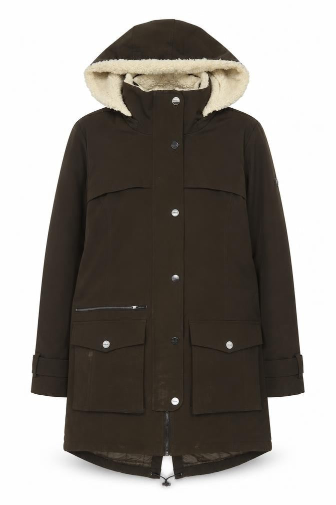 Womens UK Size XS DKNY Brown Parka Coat