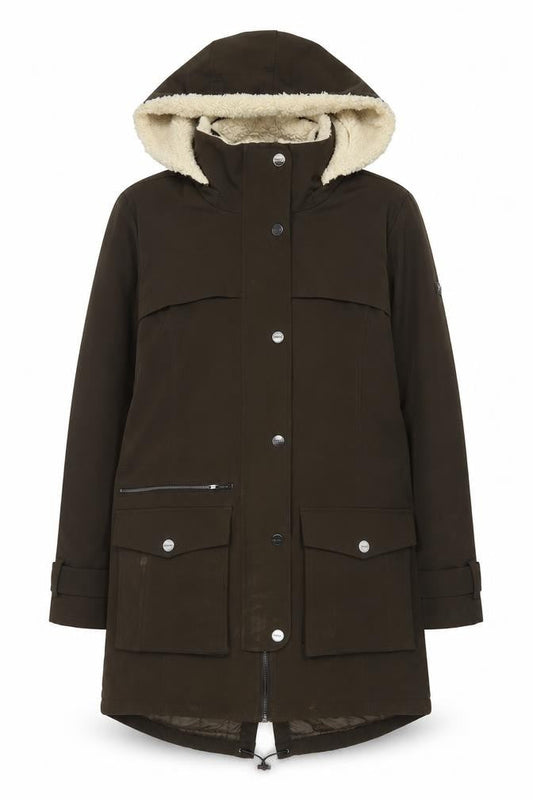 Womens UK Size XS DKNY Brown Parka Coat