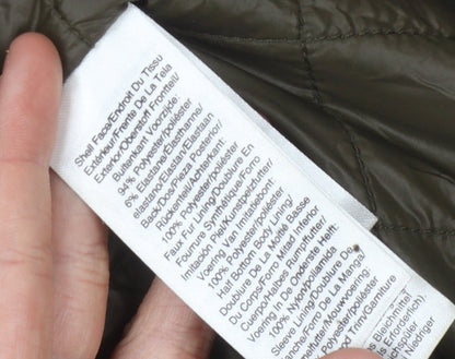 DKNY Women's Brown XS Hooded Parka Coat Casual Winter