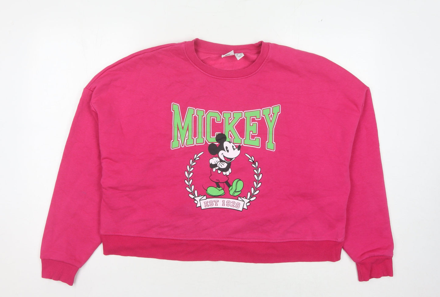 Womens UK Size L Disney Pink Pullover Sweatshirt