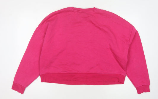 Womens UK Size L Disney Pink Pullover Sweatshirt