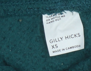 Womens UK Size XS Gilly Hicks Green Pullover Hoodie