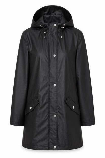 Womens UK Size 10 New Look Black Rain Coat