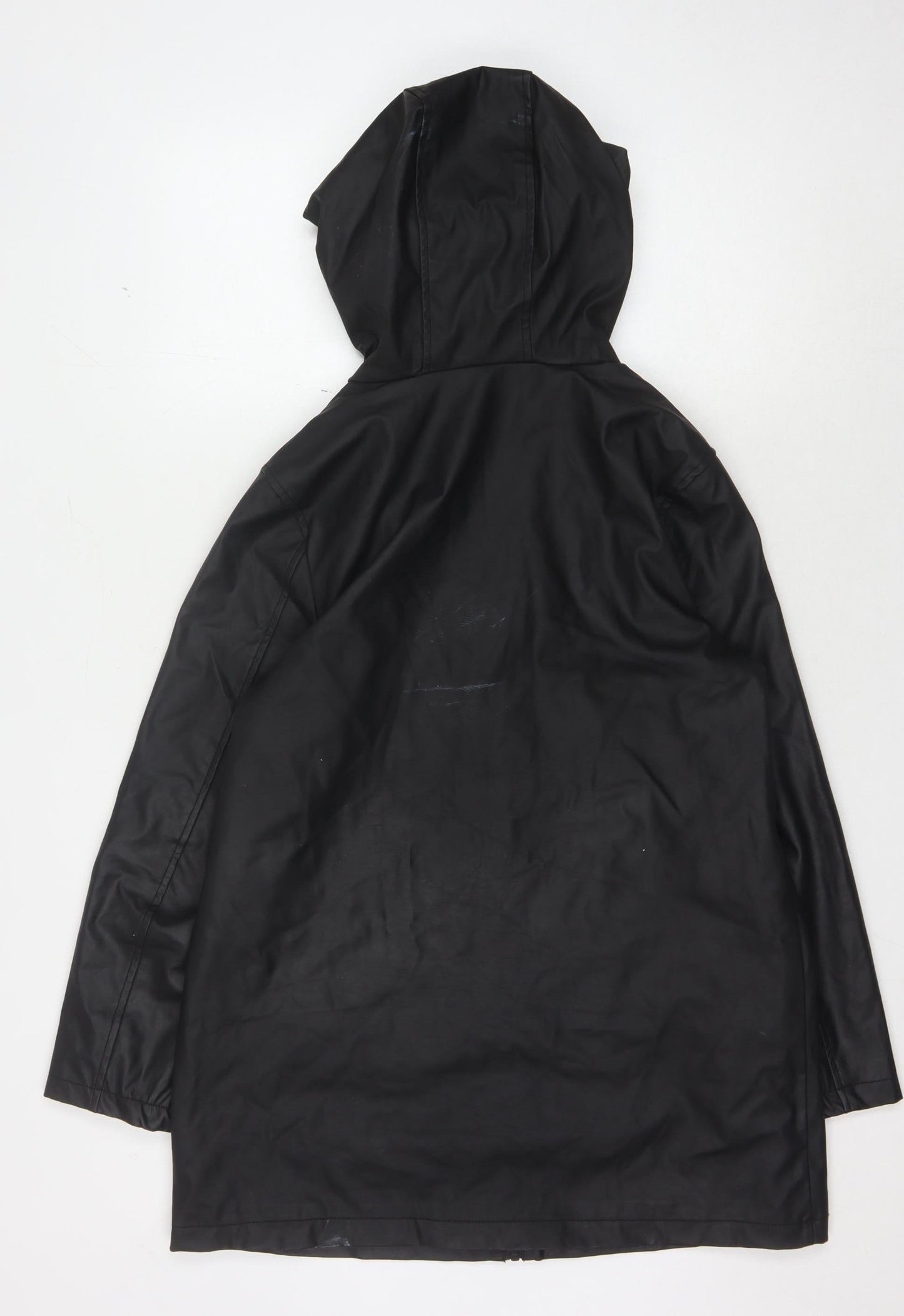 Womens UK Size 10 New Look Black Rain Coat