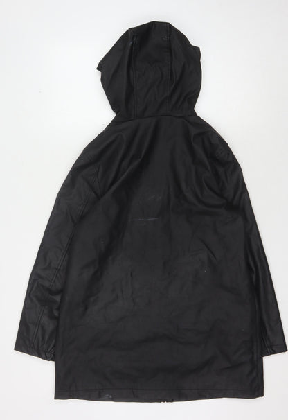 Womens UK Size 10 New Look Black Rain Coat