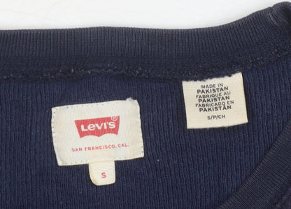 Mens UK Size S Levi's Blue Pullover Sweatshirt