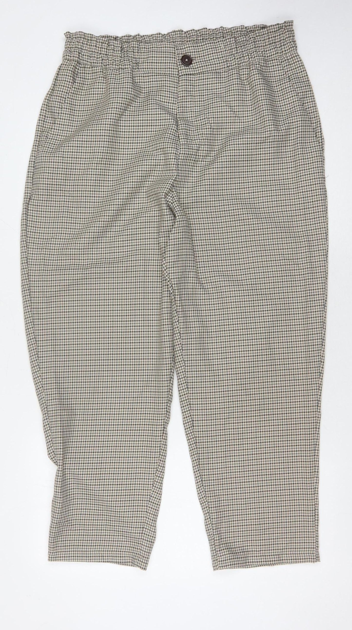 Beloved Woman Cropped Check Trousers, UK 16, Multicoloured