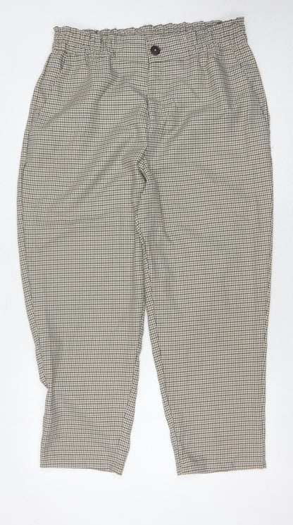 Beloved Woman Cropped Check Trousers, UK 16, Multicoloured