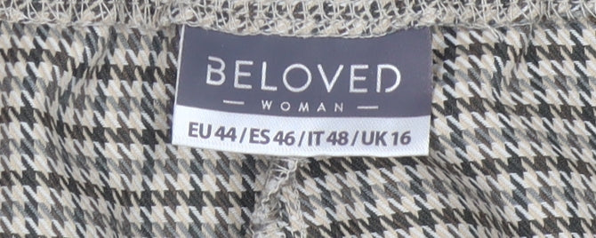 Beloved Woman Cropped Check Trousers, UK 16, Multicoloured