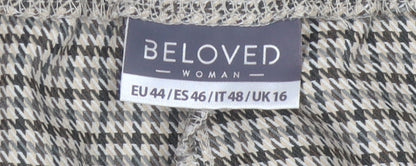 Beloved Woman Cropped Check Trousers, UK 16, Multicoloured