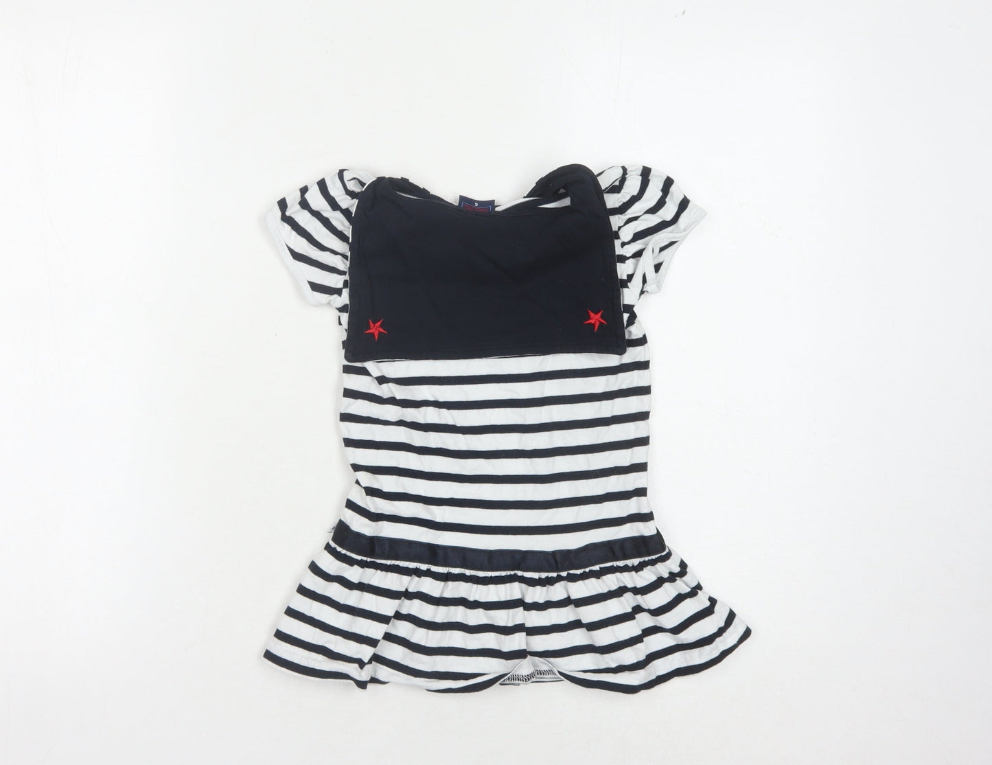 Rayar Girls Black and White Striped Dress Size 10