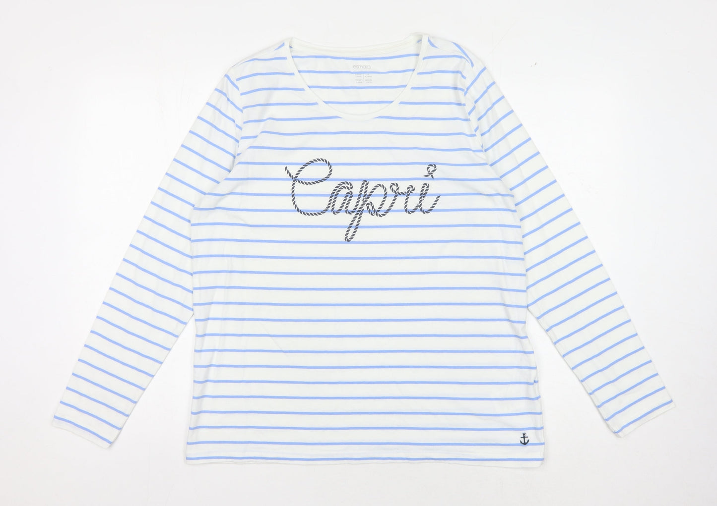 Womens UK Size L ESMARA White Basic T-Shirt