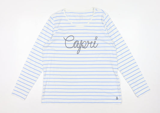 Womens UK Size L ESMARA White Basic T-Shirt