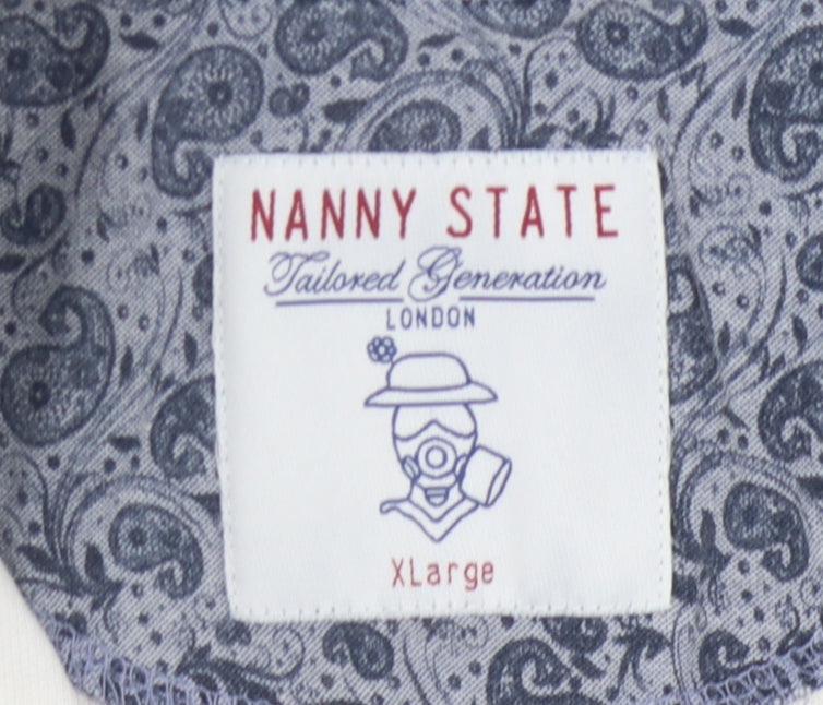 Nanny State Men's White Polo Shirt XL