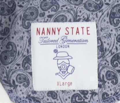 Nanny State Men's White Polo Shirt XL