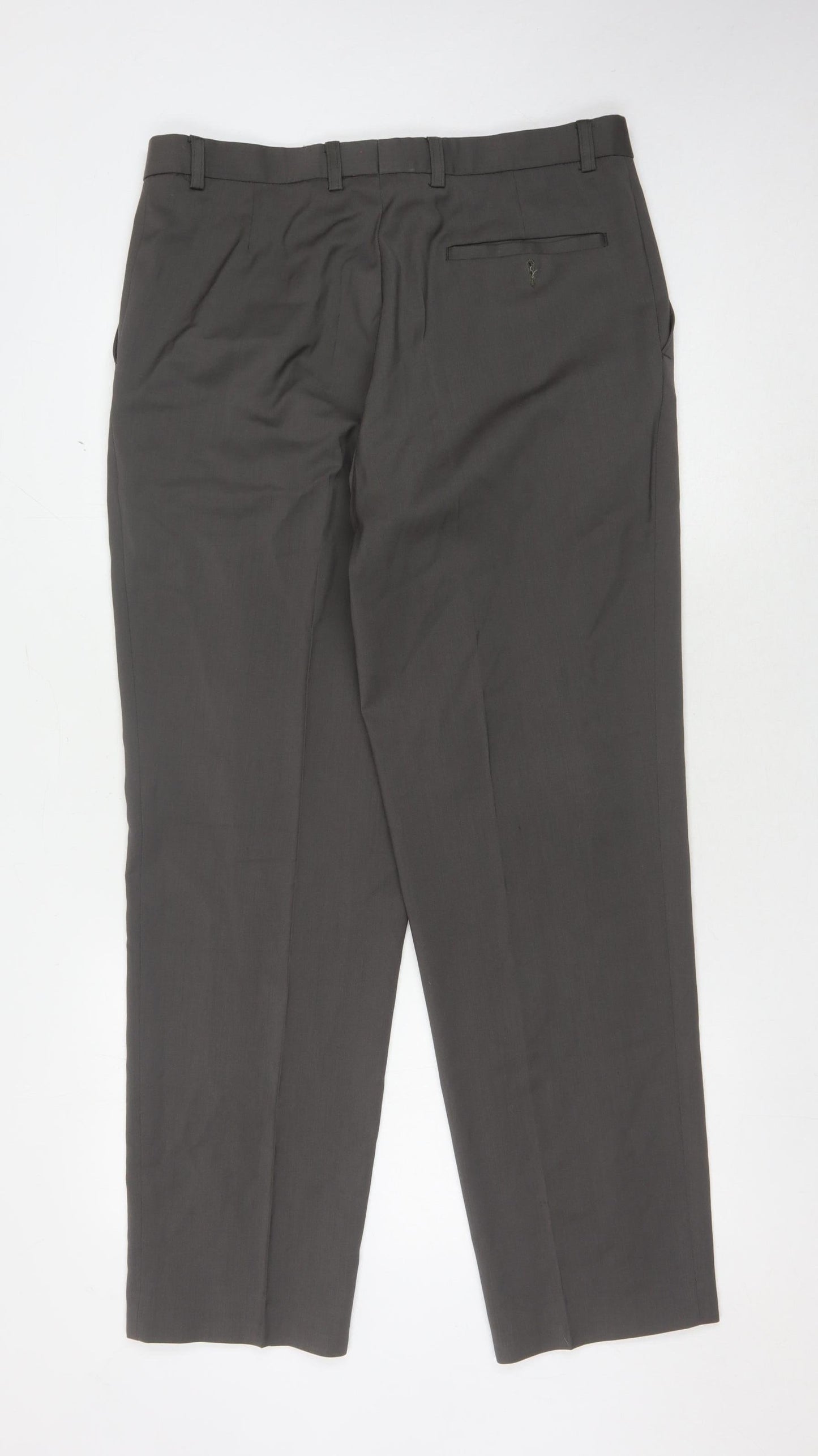 Pierre Cardin Men's Grey Wool Dress Pants 34in