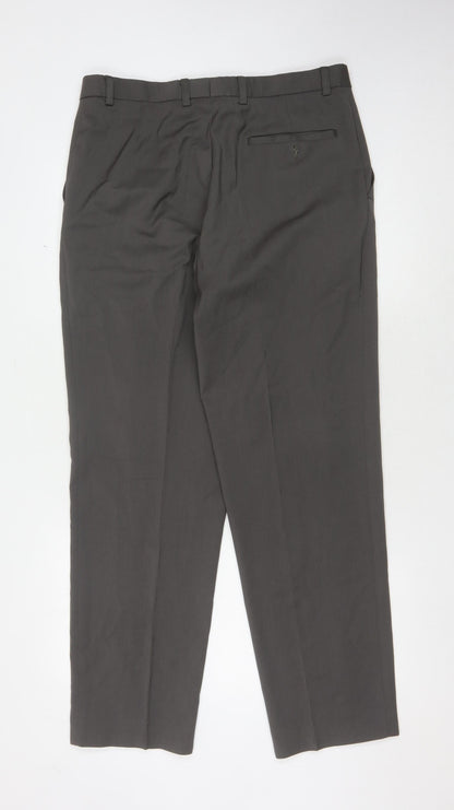 Pierre Cardin Men's Grey Wool Dress Pants 34in