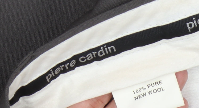 Pierre Cardin Men's Grey Wool Dress Pants 34in
