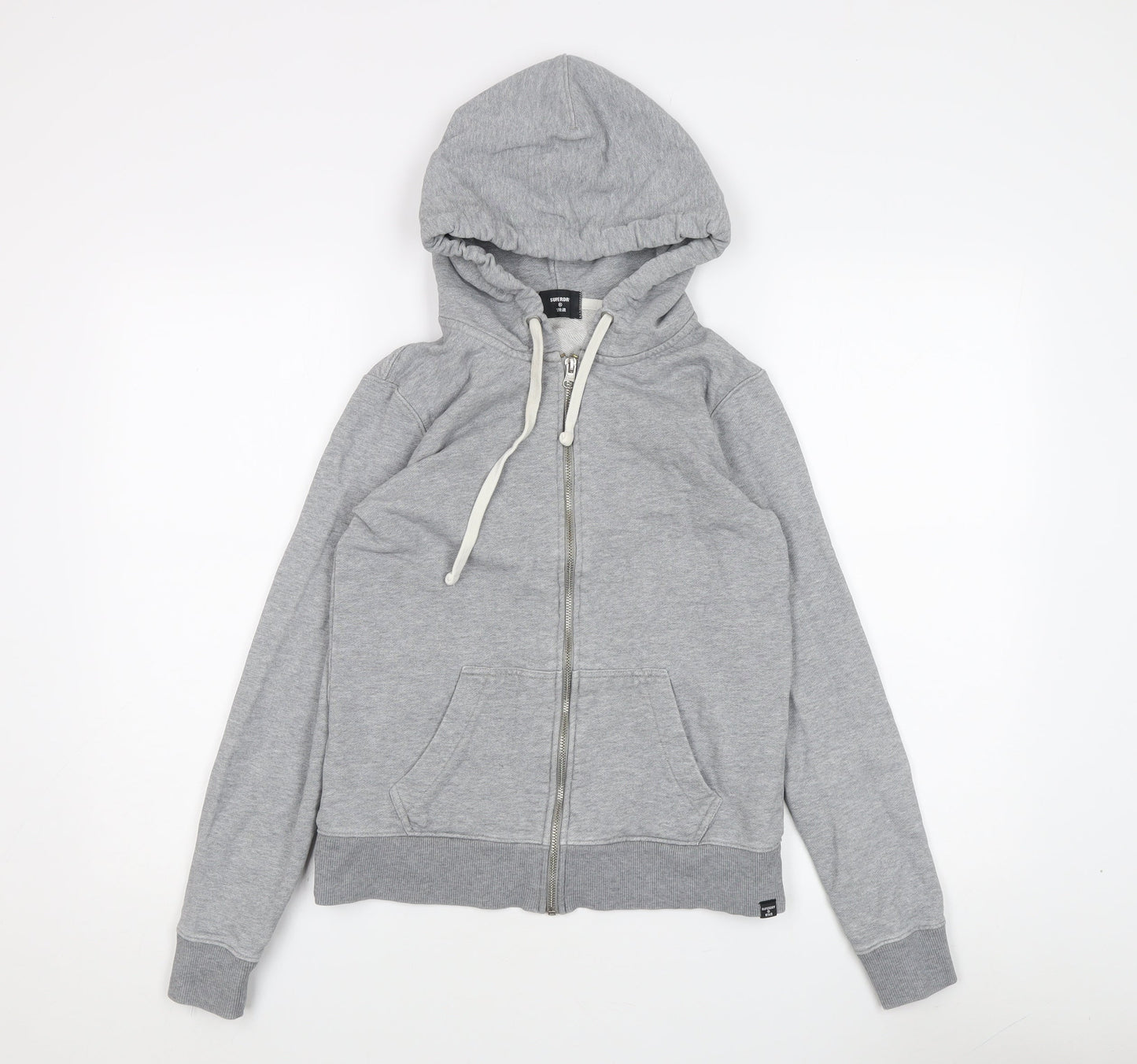 Superdry Women's Grey Full Zip Hoodie Size 8