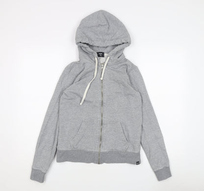 Superdry Women's Grey Full Zip Hoodie Size 8